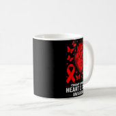 American Heart Disease Awareness Month Ribbon Red  Kaffeetasse (VorderseiteRechts)