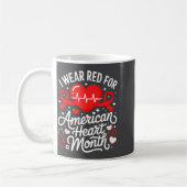 American Heart Disease Awareness Month Ribbon Red  Kaffeetasse (Links)