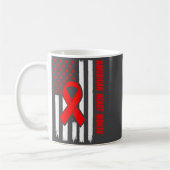 American Heart Disease Awareness Month Ribbon Red  Kaffeetasse (Links)