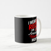 American Heart Disease Awareness Month Ribbon Red  Kaffeetasse (VorderseiteRechts)