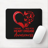 American Heart Disease Awareness Month Ribbon Red  Mousepad (Mit Mouse)
