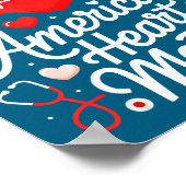 American Heart Disease Awareness Month Ribbon Red  Poster (Ecke)