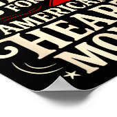 American Heart Disease Awareness Month Ribbon Red  Poster (Ecke)