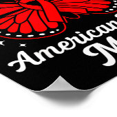 American Heart Disease Awareness Month Ribbon Red  Poster (Ecke)