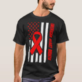 American Heart Disease Awareness Month Ribbon Red  T-Shirt (Vorderseite)