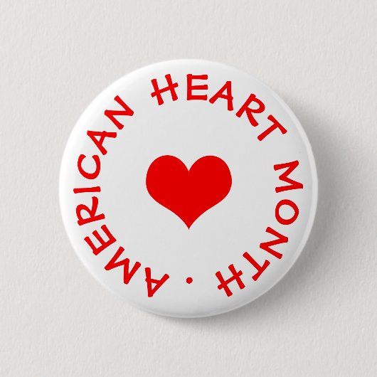 American Heart Month Button (Vorderseite)