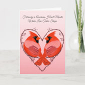 American Heart Month Cardinal Heart Karte (Vorderseite)