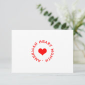 American Heart Month Einladung (Stehend Vorderseite)