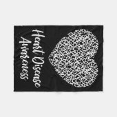 American Heart Month Suprt Tees Co Heart Disease A Fleecedecke (Vorderseite (Horizontal))