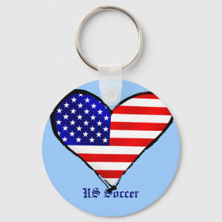 American heart USA Soccer Lover US Fußball Geschen Schlüsselanhänger