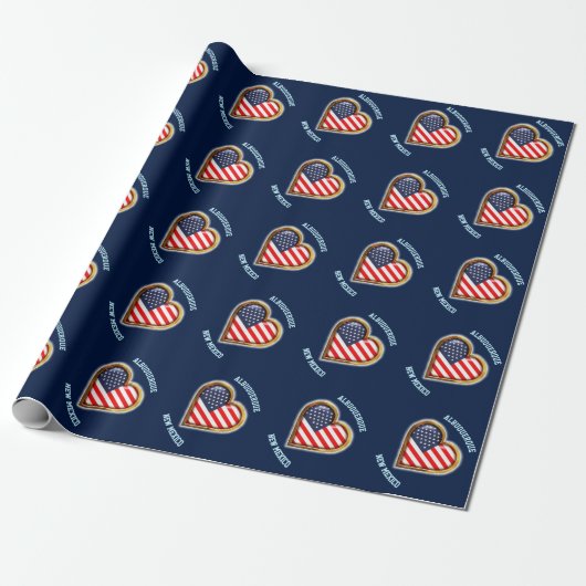 American Heart Wrapping Paper Geschenkpapier (Ungerollt)