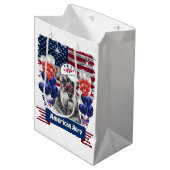 American Hero Schnauzer Geschenktasche Mittlere Geschenktüte (Vorderseite Schrägansicht)