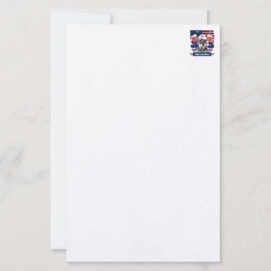 American Hero Schnauzer Stationery Briefpapier (Vorderseite)