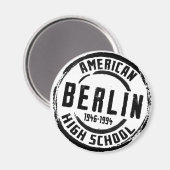 American High School Briefmarke A004 Magnet (Vorderseite/Rückseite)