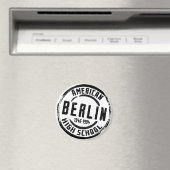 American High School Briefmarke A004 Magnet (In Situ (Geschirrspüler))
