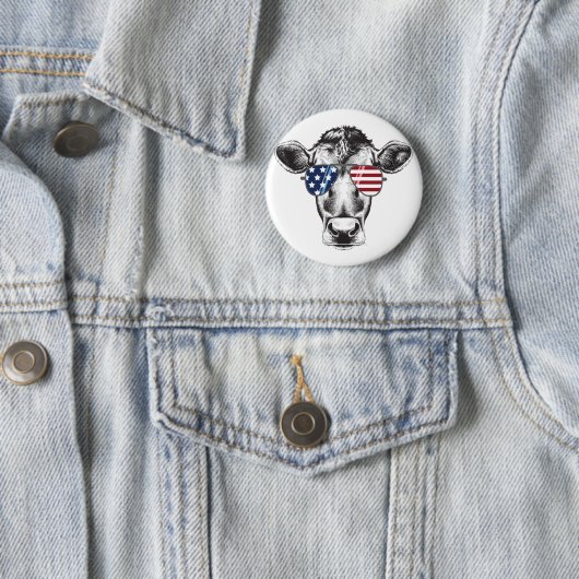 American Hipster Cow Button (Beispiel)