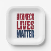 American Holiday Redneck Matter 4. Juli USA Pappteller (Vorderseite)