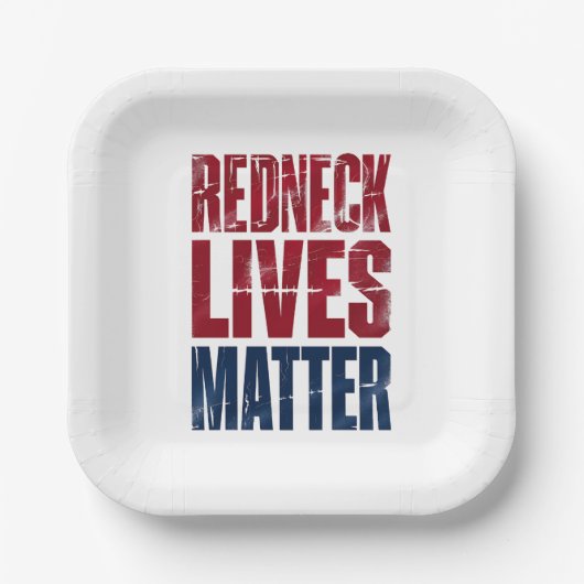 American Holiday Redneck Matter 4. Juli USA Pappteller (Vorderseite)