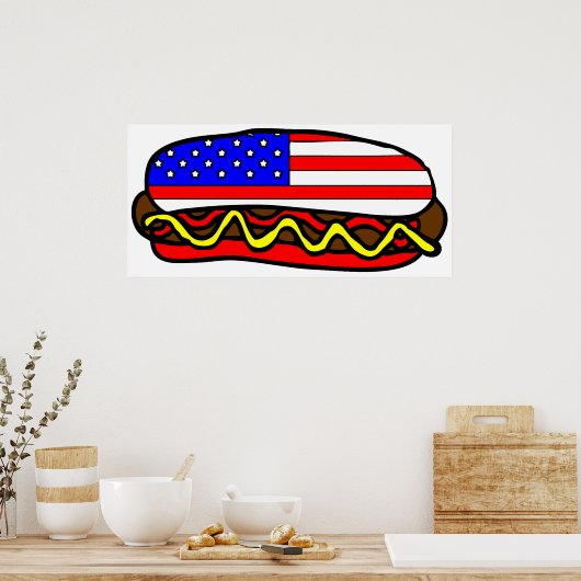 American Hot Dog Poster (Küche)