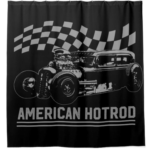 American Hotrod Duschvorhang (Vorderseite)