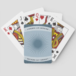 American House Playing Cards - Blue Spielkarten