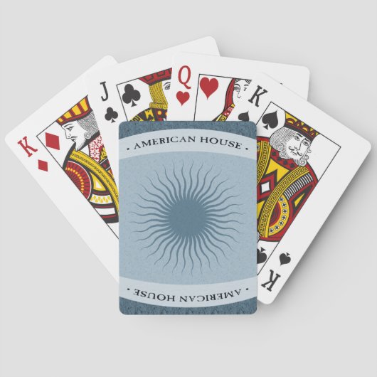 American House Playing Cards - Blue Spielkarten (Rückseite)