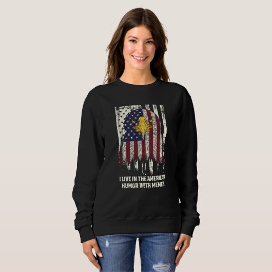 American Humor with Memes Patriotic 4th of July Pa Sweatshirt (Vorne ganz)