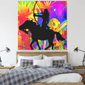 American Hunter Stretched Canvas Print Leinwanddruck (Insitu (Schlafzimmer))