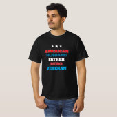 American Husband Father Hero Veteran | Patriotic T-Shirt (Vorne ganz)
