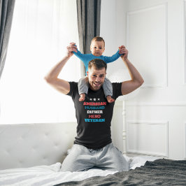 American Husband Father Hero Veteran | Patriotic T-Shirt