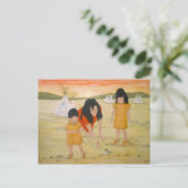 American Indian Mother with Daughters Postkarte (Stehend Vorderseite)