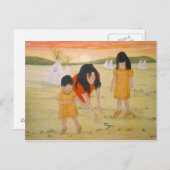 American Indian Mother with Daughters Postkarte (Vorne/Hinten)