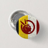 American Indian Movement flag Button (Vorne & Hinten)
