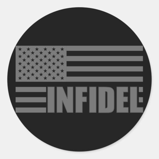 American Infidel Runder Aufkleber (Vorderseite)