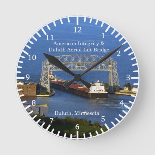 American Integrity Duluth clock Runde Wanduhr (Vorderseite)