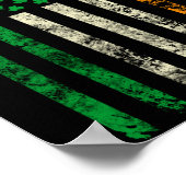 American Ireland Flag Shamrock Irish Patricks Day Poster (Ecke)