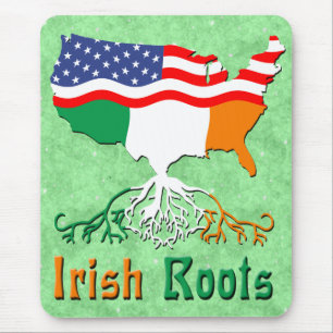 American Irish Roots Mousemat Mousepad