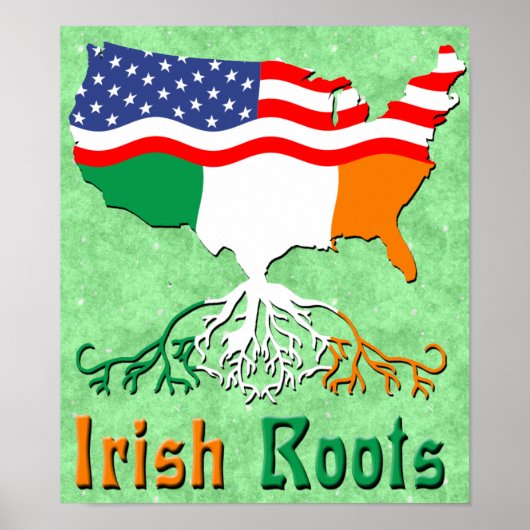 American Irish Roots Poster Print (Vorne)