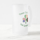 American Irish USA Flags Kleeblatt Personal Mattglas Bierglas (VorderseiteRechts)