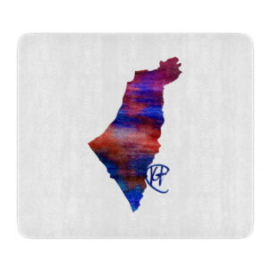 American Israeli Art Cutting Board Schneidebrett