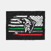 American Italian B Fishing Flag For Fisherman Ital Fleecedecke (Vorderseite (Horizontal))
