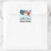 American Italian Roots Quadratischer Aufkleber (Tasche)