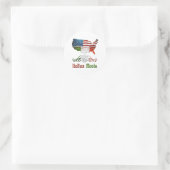 American Italian Roots Runder Aufkleber (Tasche)