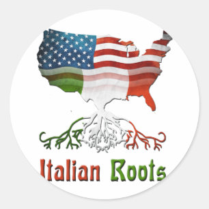 American Italian Roots Runder Aufkleber