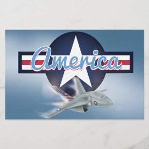 American Jet Fighter Briefpapier