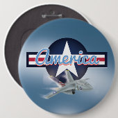 American Jet Fighter Button (Vorne & Hinten)