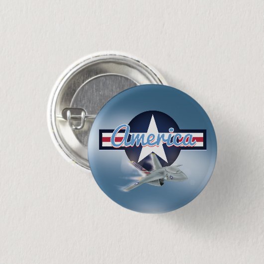 American Jet Fighter Button (Vorne & Hinten)