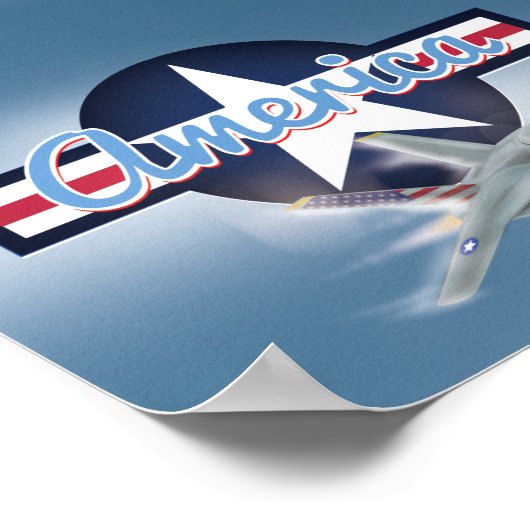 American Jet Fighter Poster (Ecke)