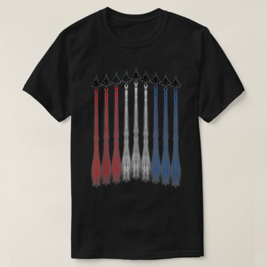American Jet Red White & Blue Flag 4th Of July U T-Shirt (Design vorne)