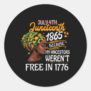 American Juenteth Bl Runder Aufkleber